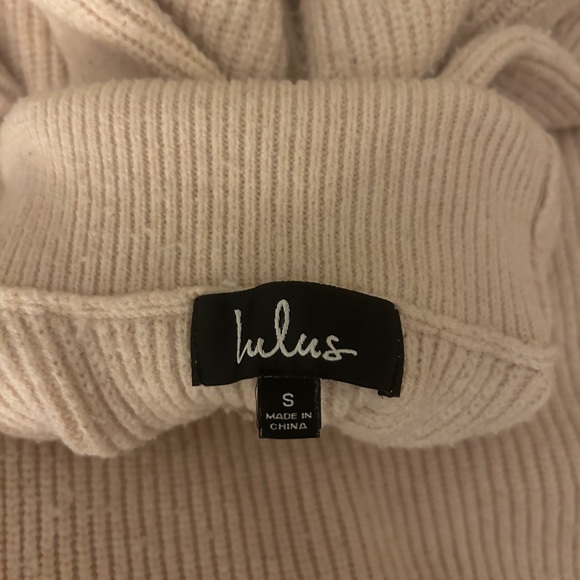 Lulu's Soft Beige Long Sleeve Dress - Picture 3 of 4